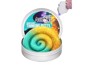 Crazy Aaron's Thinking Putty 4" Tin - Cosmic Infinite Nebula - Multi-Color Sparkle Glow Putty, Soft Texture - Never Dries Out