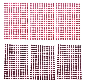 My.Shop Red Maroon Small Bindis Round Velvet Bindi Tikka for Girls Women Ladies