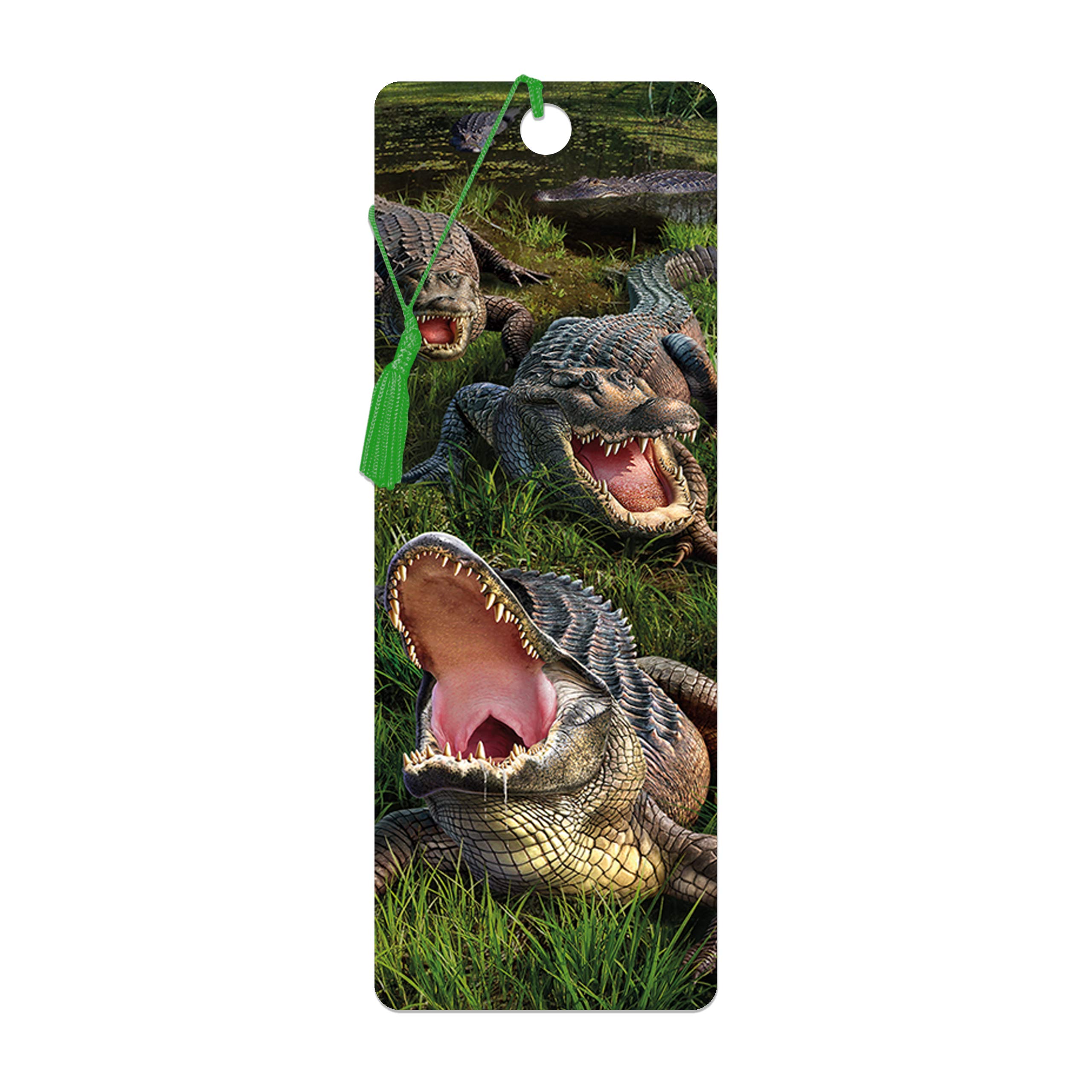 3D LiveLife Bookmark - Gator Bog from Deluxebase. Cute Lenticular Alligator Page Marker. Animal Themed Accessories for Book Lovers. Small Gifts for Men, Women, Writers and Teachers.