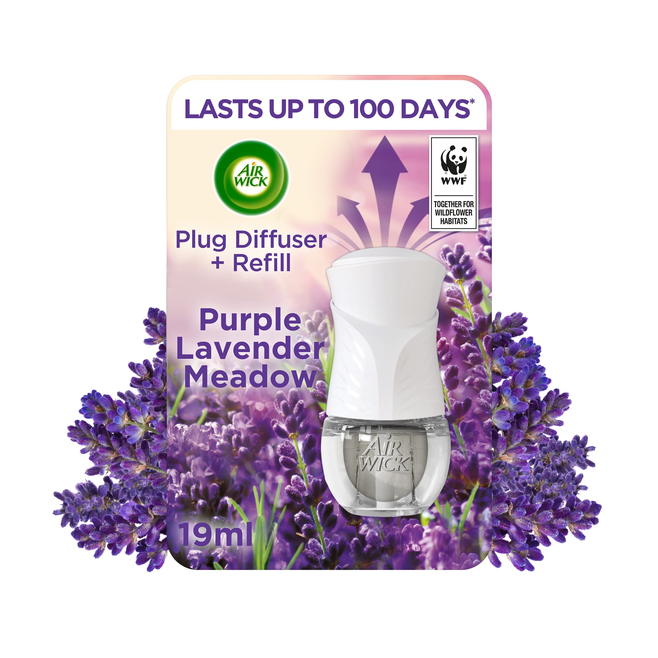 Air Wick|Purple Lavender Meadow|Plug in Electrical Air Freshener |1 Gadget & 1 Refill