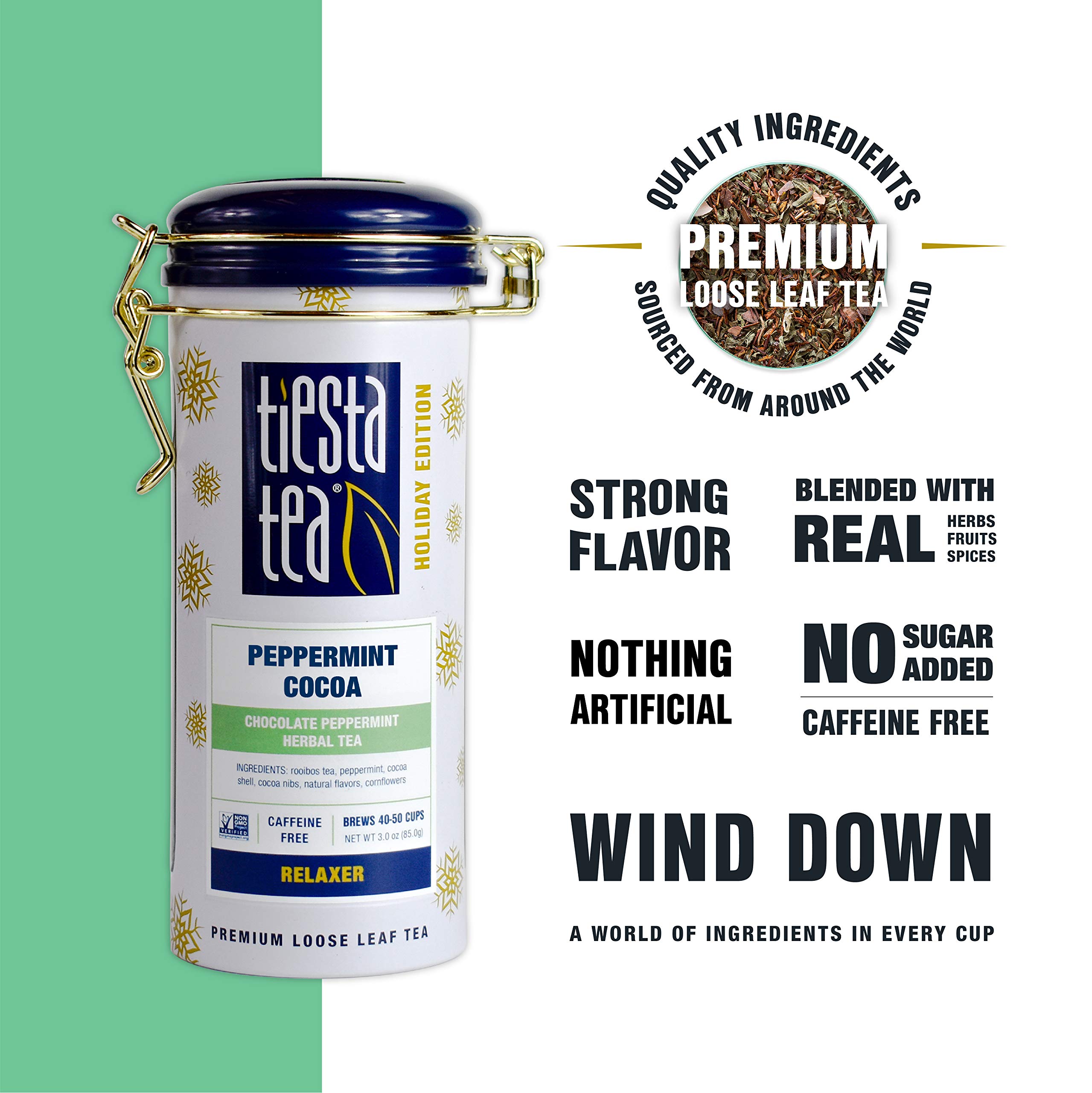 Tiesta Tea Peppermint Cocoa, Loose Leaf Peppermint Rooibos Tea All