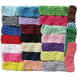 YYCRAFT Elastic Crochet Headbands for Newborn Infant Toddler Baby Girls Skinny Hair Bands Accessories