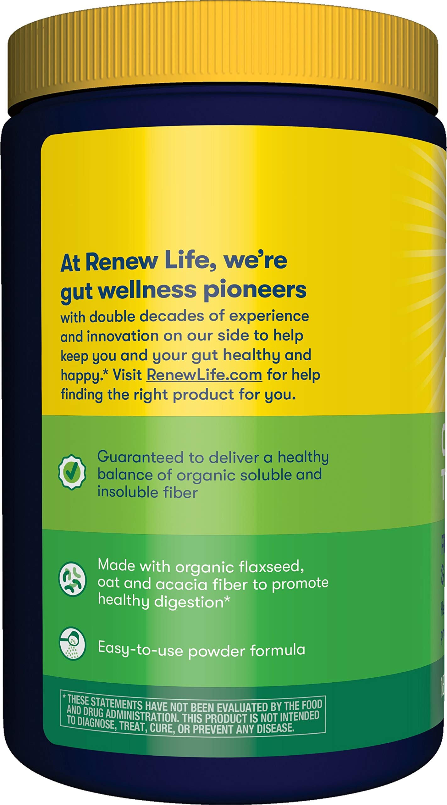 Renew Life Adult Fiber Supplement Organic Triple Fiber Dietary