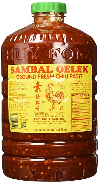 HUY FONG SAMBAL OELEK, 8.5 POUND ,CHILI,136 OUNCE