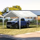 VEVOR 10x20ft Carport Replacement Canopy Cover Heavy-Duty Waterproof White view 9