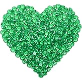 LYFJXX Fake Diamond Christmas Decoration, 280 pcs 20 mm Acrylic Diamond for Table Scatters Vase Fillers Green