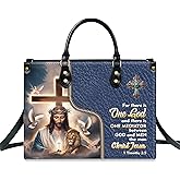 Personalized Leather Handbags with Name & Zipper – Perfect Christian Purses for Women – Mother's Day Gifts for Mom