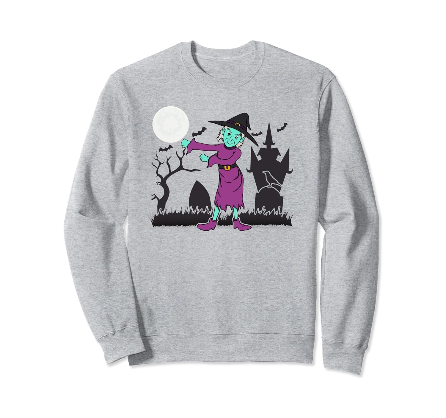 Witch Flossing Sweatshirt Halloween Floss Dance Gifts Girls-Rose