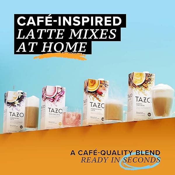 TAZO CLASSIC CHAI LATTE, BLACK TEA CONCENTRATE, EASY-TO-SERVE CAFFEINATED CHAI TEA FOR EVERYDAY LATTES, MOCKTAILS AND HOT OR ICED, 32 OZ CARTON