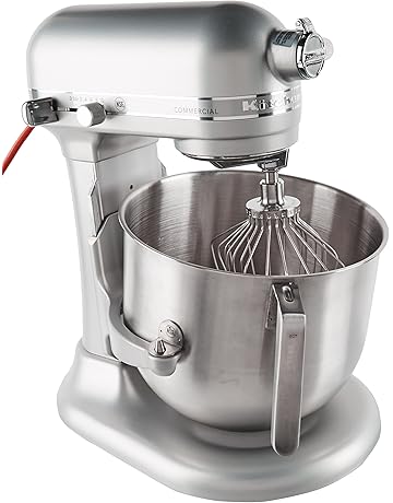 KitchenAid KSM8990NP 8-Quart Commercial Countertop Mixer, 10-Speed, Gear-Driven