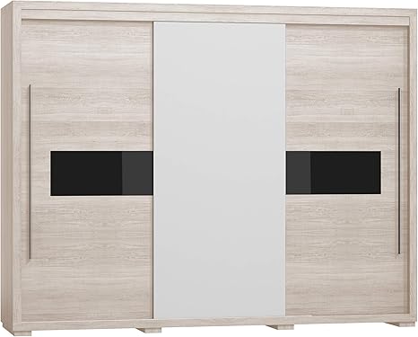 Mirjan24 Schwebeturenschrank Tobago Tg41 3 Turig Kleiderschrank Mit Spiegel Kleiderstange Und Einlegeboden Schlafzimmer Modern Design Diele Flur Schrank Garderoben Santana Amazon De Kuche Haushalt