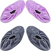FAVOMOTO 2 Pair Non Slip Cloth Shoe Covers, Reusable Thickened Boot Shoe Covers Foot Protectors for Bowling Household Office Laboratory