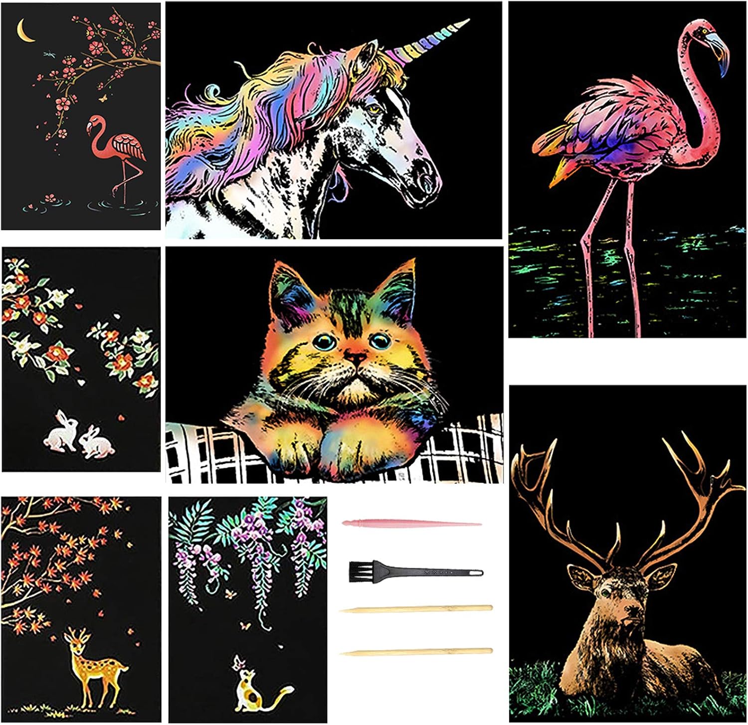 Animal Scratch Art