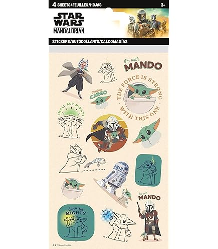 Star Wars The Mandalorian Sticker - The Child (Baby Yoda) 5 Sticker Set