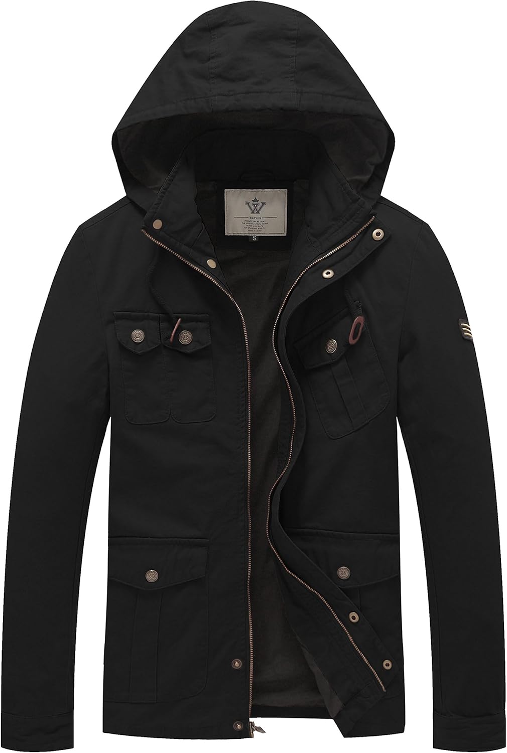 WenVen Men's Hooded Cotton Military Jackets Amazon.ca Clothing