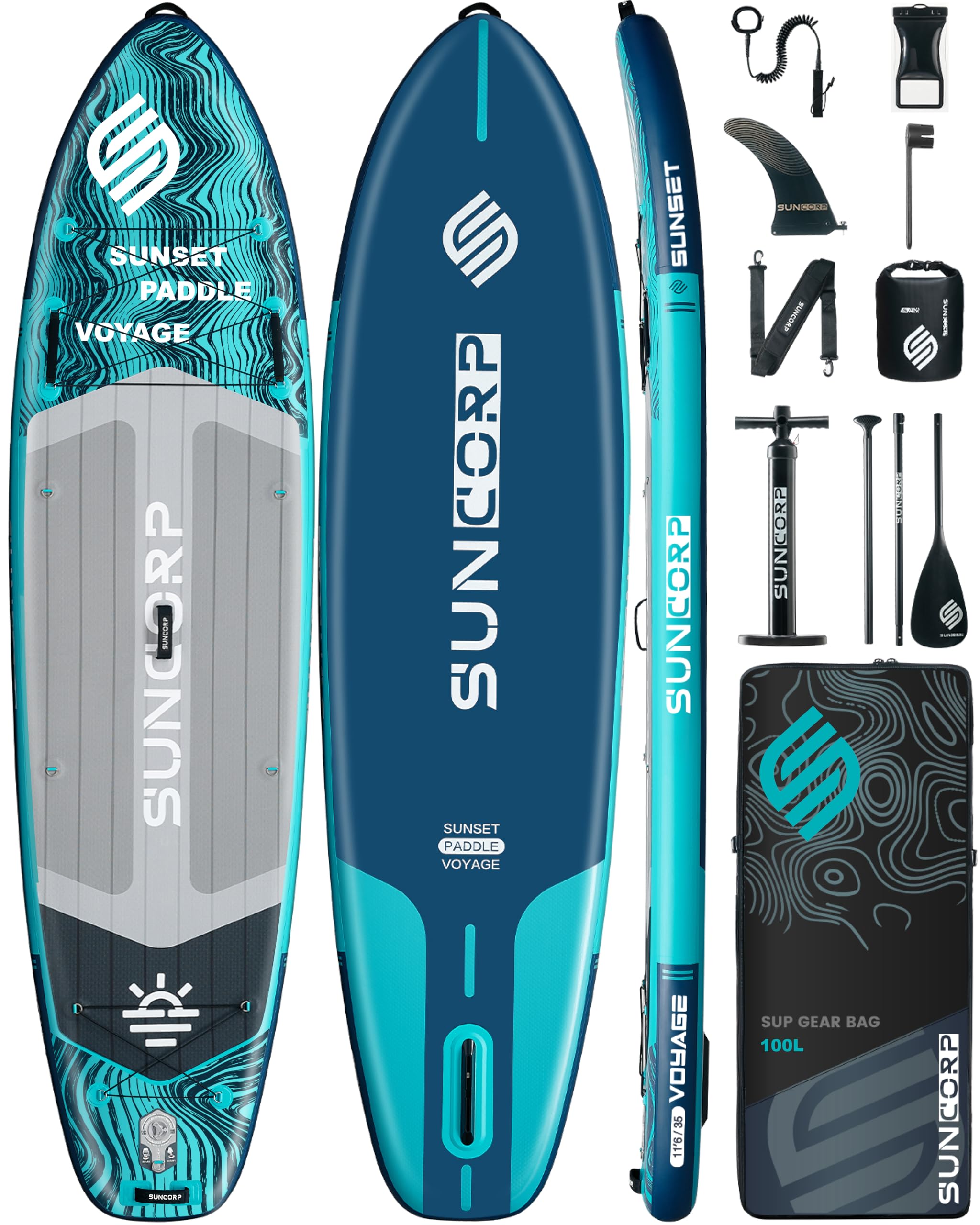 Suncorp 11.6'x35'' Inflatable Paddle Board, Extra