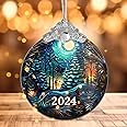 Christmas Ornaments Decor Christmas Tree 4 Inch Acrylic Ornament Art, Holiday Decoration, Car Interiors Decors, Christmas Decor, 2024 Christmas Ornament 2024 (Noel in The Forest)
