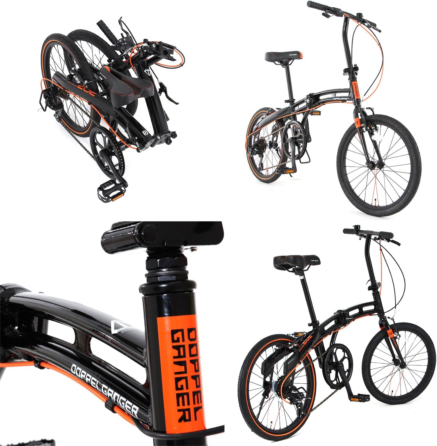 Amazon Doppelganger ドッペルギャンガー 17 18モデル ライトウェイトフォールディングバイク インチ折りたたみ自転車 Blackmaxシリーズ 2 Dp Blackmax 2 Dp ドッペルギャンガー Doppelganger 折りたたみ自転車
