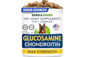 Advanced Glucosamine Chondroitin for Dogs Senior - Hip Joint Pain Relief Pills - Dog Joint Supplement Large Breed & Small - M