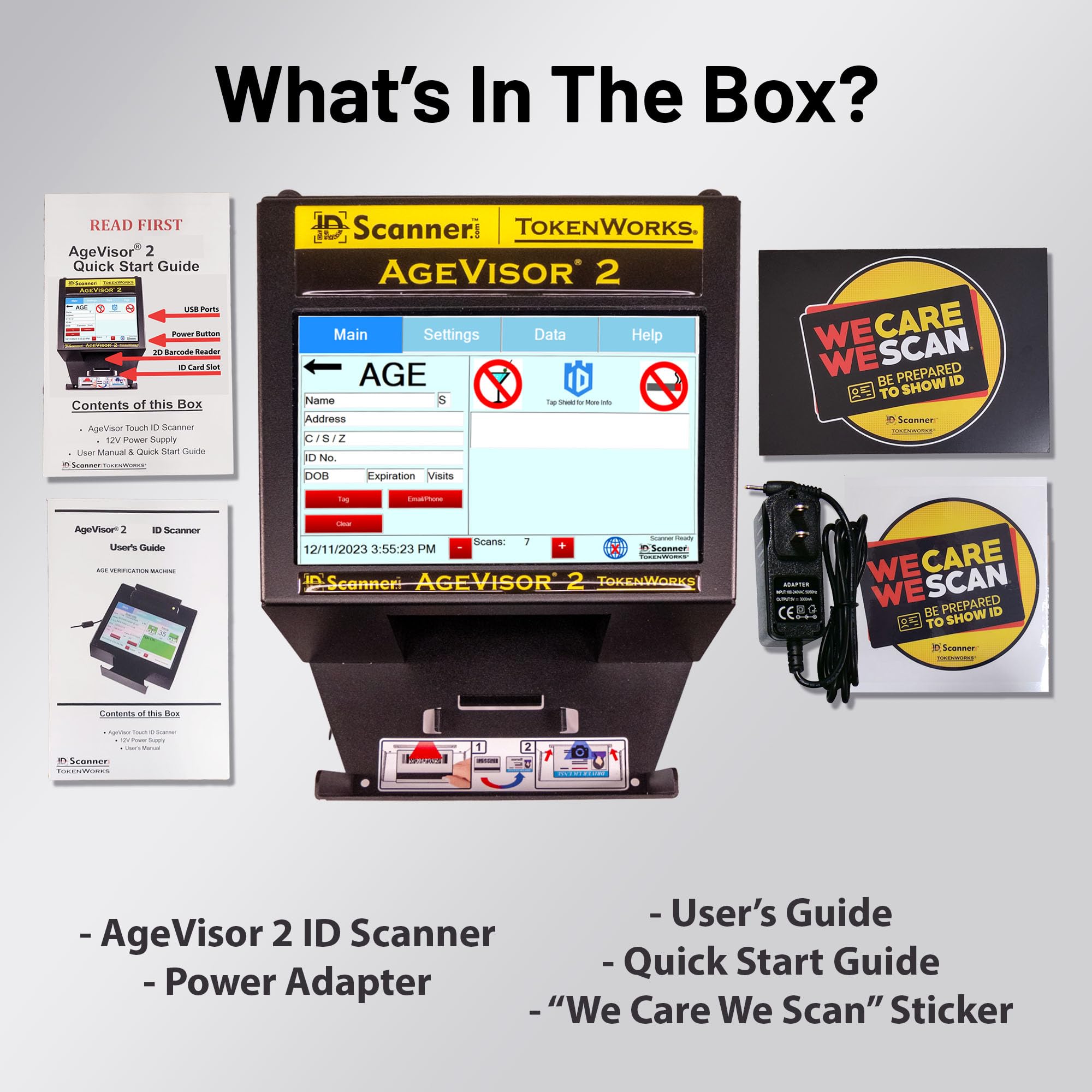 AgeVisor 2 ID Scanner (Barcode & Magnetic Readers)