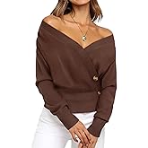 Timeson Womens Sweaters 2026 Long Sleeve V Neck Business Casual Pullover Knit Tops
