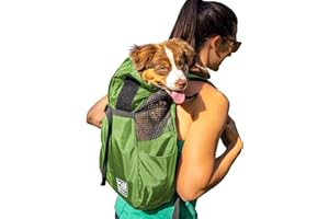 K9 Sport Sack Trainer - Medium, Greenery - Ideal for Dogs with 17-19” Back Length - Backpack-Style Training Carrier - Meant for Quick, Non-Strenuous Activities