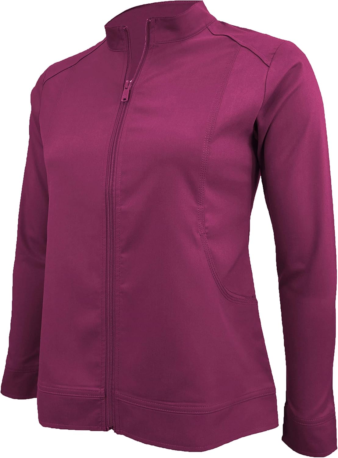 Natural Uniforms Women's Ultra Soft Stretch Front Zip Workwear Warm-Up Jacket (5200): Clothing