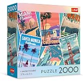 Trefl Journey Through the USA - 2000 Piece Puzzle 37.8"x26.9" | Square Box, DIY, Creative Entertainment, Classic Jigsaw, 14+