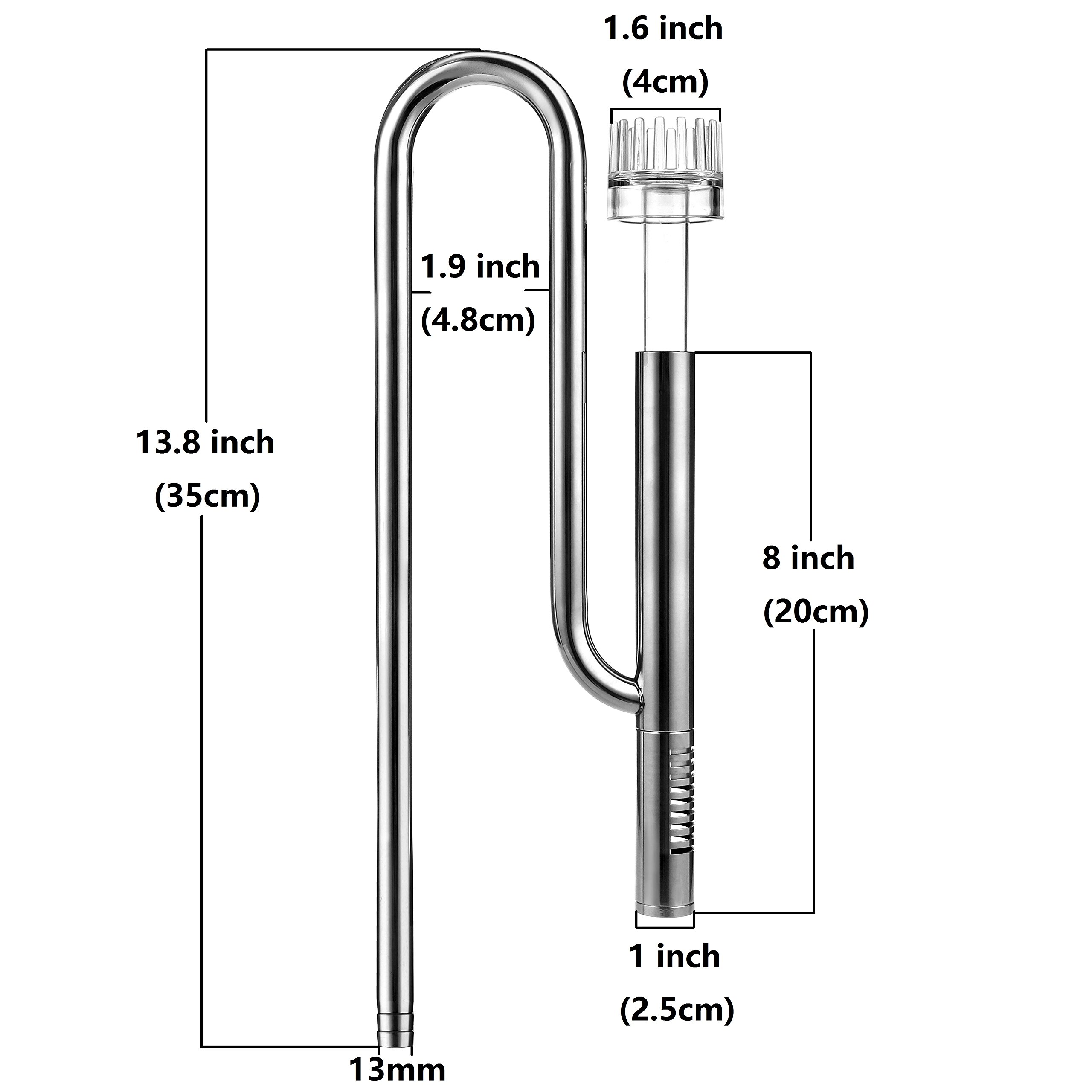 JARDLI Metal Lily Pipe Surface Skimmer Steel Stainless Inflow Outflow