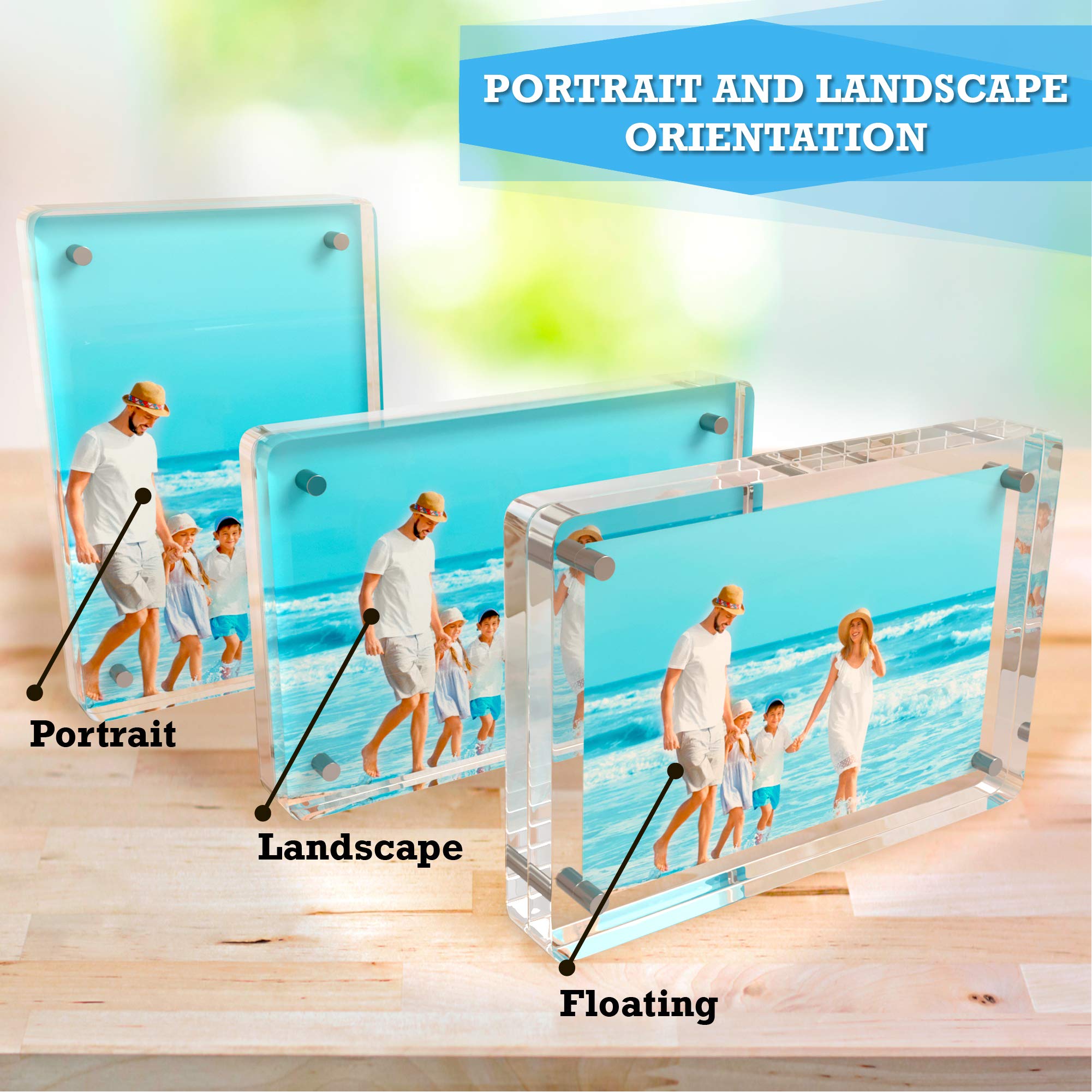 Mua GO BEYOND HUB Acrylic Picture Frames with Rounded Corners 5.25x7.25 ...