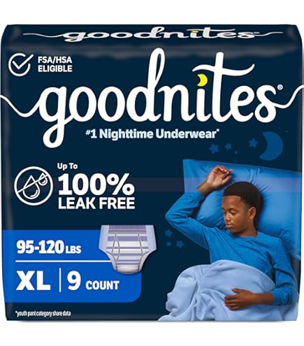 Amazon.com: Goodnites Girls' Nighttime Underwear, Size XXL (120