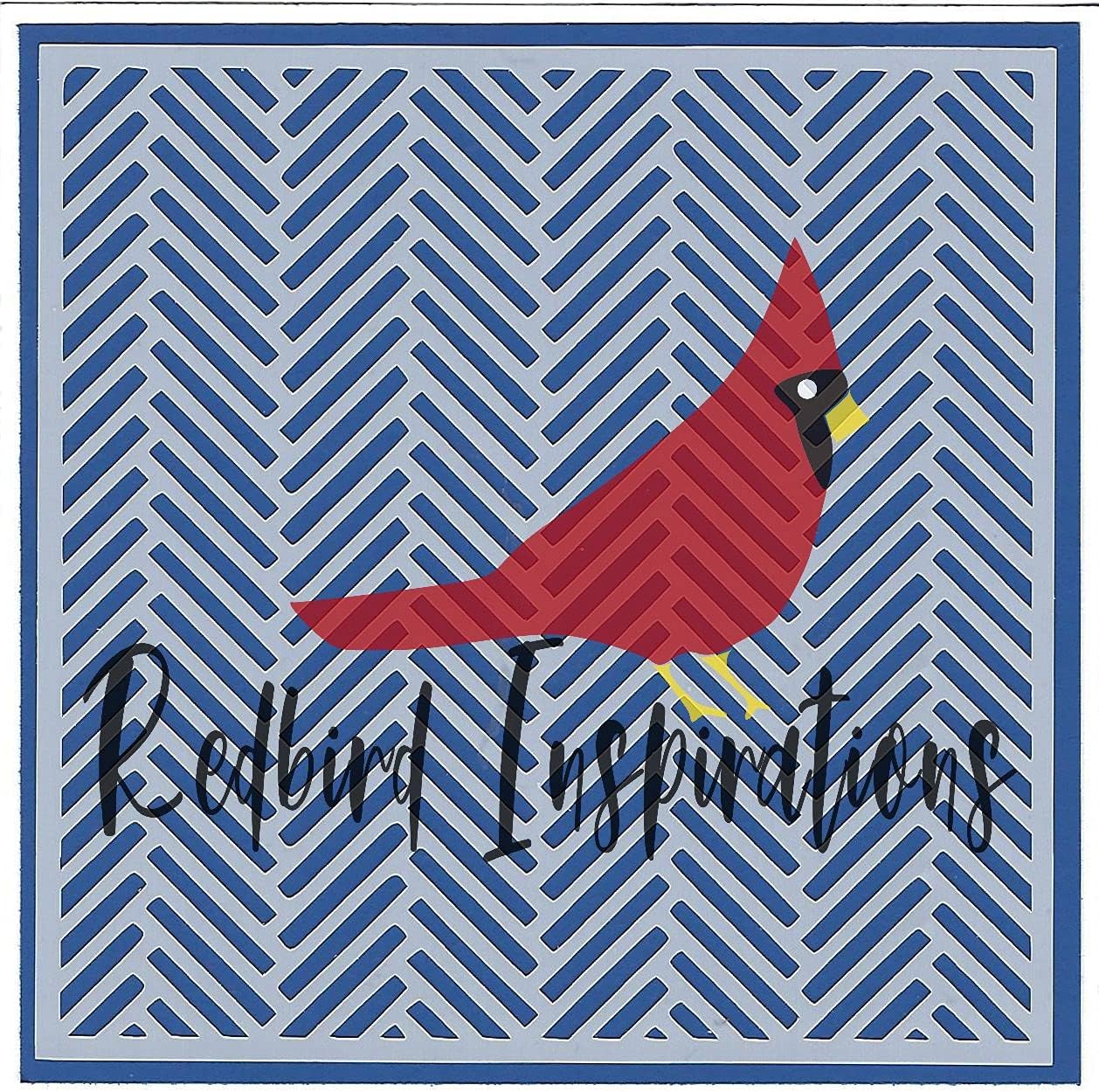 Redbird Inspirations Original Stencil, 6x6 Inch, Herringbone