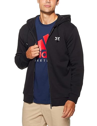 adidas Herren Trefoil Fleece Kapuzenjacke