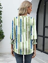 LOMON Women's 2025 Fashion Tops 3/4 Length Sleeve