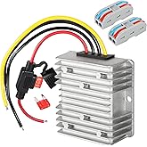 10A 120W 24V 36V 48V to 12V Converter Step Down DC to DC Voltage Reducer | Golf Cart Voltage Reducer with Fuse, Transformer DC to DC Converter Waterproof for RV Accessories, Forklifts &amp; Solar Systems