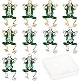SUNNYCLUE 20 Pcs Frog Charms Rhinestone Green Enamel Frog Charm Animal Lucky Micro Pave Golden Silver Frogs Charm Bulk for Jewelry Making Charm Keychain Bracelets Necklace Accessories Craft Supplies