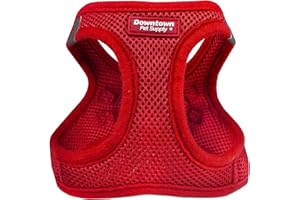 Downtown Pet Supply Step-in Dog Harness – No Pull, Adjustable Padded Mesh with Reflective Trim, Secure Buckle Strap – Comfortable & Breathable Small Dog Harness, Small, Red
