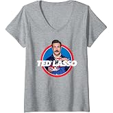 Womens Ted Lasso Tea Cup V-Neck T-Shirt