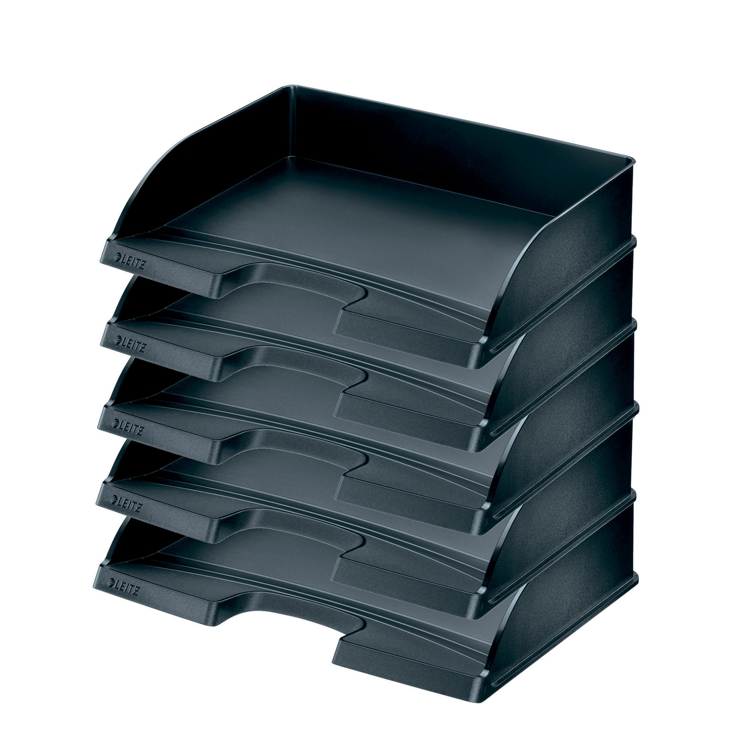 LLeitz Plus Series 52180095 Letter Tray Landscape A4 Pack of 5 Black