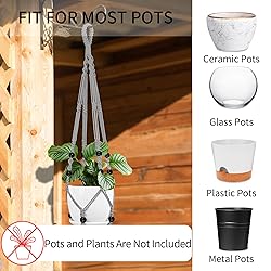 IDEEEPAN 3 Pack Macrame Plant Hanger