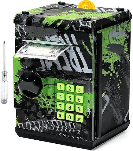アベィシングエープ！貯金箱とミラーセット！ Amazon.com: Wrystte Spider Piggy Bank for Kids,Electronic Money