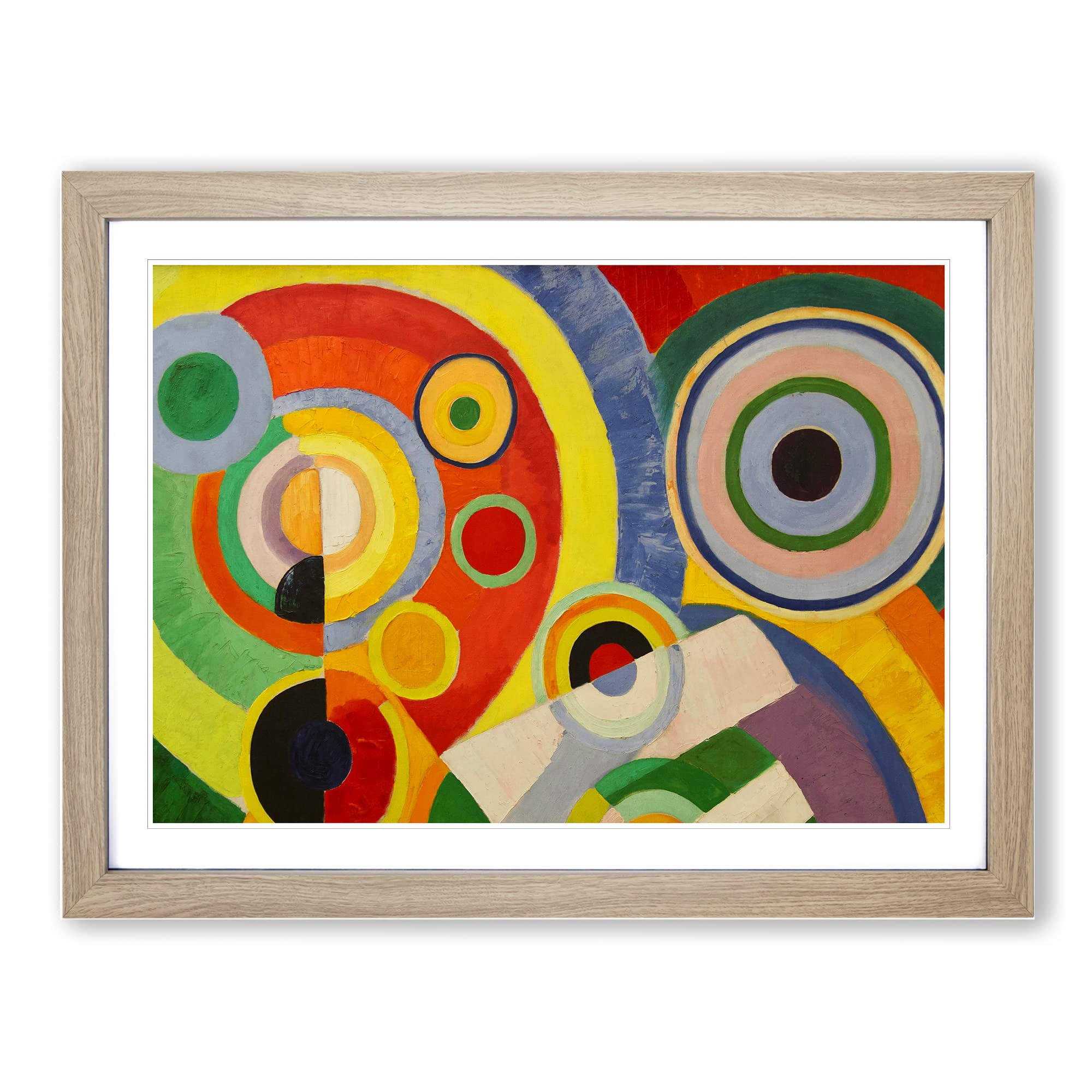 Rhythm Vol.1 By Robert Delaunay Classic Painting Framed Print | A3 Oak Framed Wall Art | Ready to Hang | Classic Historical Picture | Living Room Bedroom Lounge Office