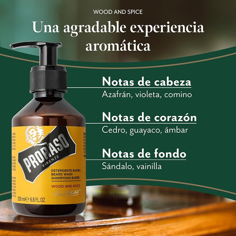 Wood & Spice Champú Para Barba, 200 ml