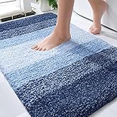 OLANLY Bathroom Rugs Mat 30x20, Extra Soft Absorbent Microfiber Bath Rugs, Rubber Backing, Quick Dry, Machine Washable Bath Mats for Bathroom Floor, Tub and Shower, Home Decor Accessories, Navy