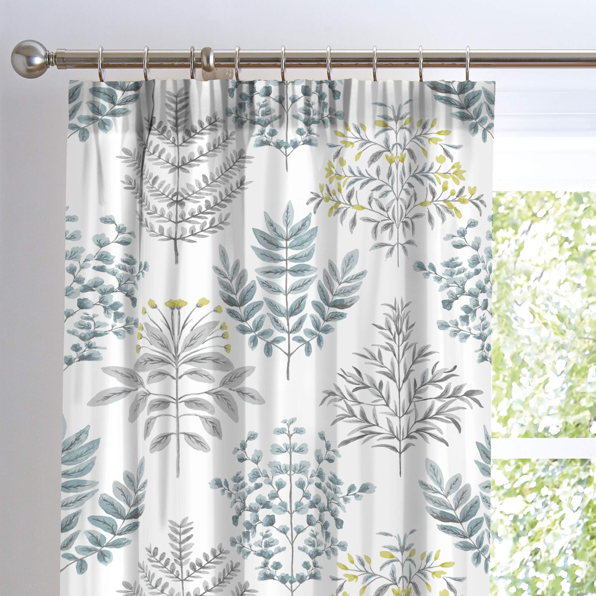 Dreams & Drapes - Emily - Pair of Pencil Pleat Curtains - 66" Width x 72" Drop (168 x 183cm) in Duck Egg