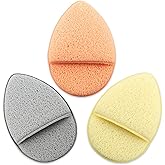 Brvlsoc Reusable Face Scrubber Sponges &ndash; 3-Pack Gentle Exfoliating Makeup Remover Pads for Face Wash &amp; Daily Skincare (Orange, Yellow, Gray)