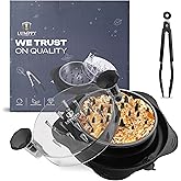 Chicken Shredder, Heavy Duty Chicken Shredder Tool Twist With Clear Cover Large 11" Meat Shredder with Extra Middle Plate & T