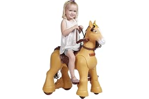ECR4Kids My Wild Pony, Motorized Ride-On Horse for Kids, Walking Horse Toy with Wheels for Boys and Girls,12V Battery Powered Electric