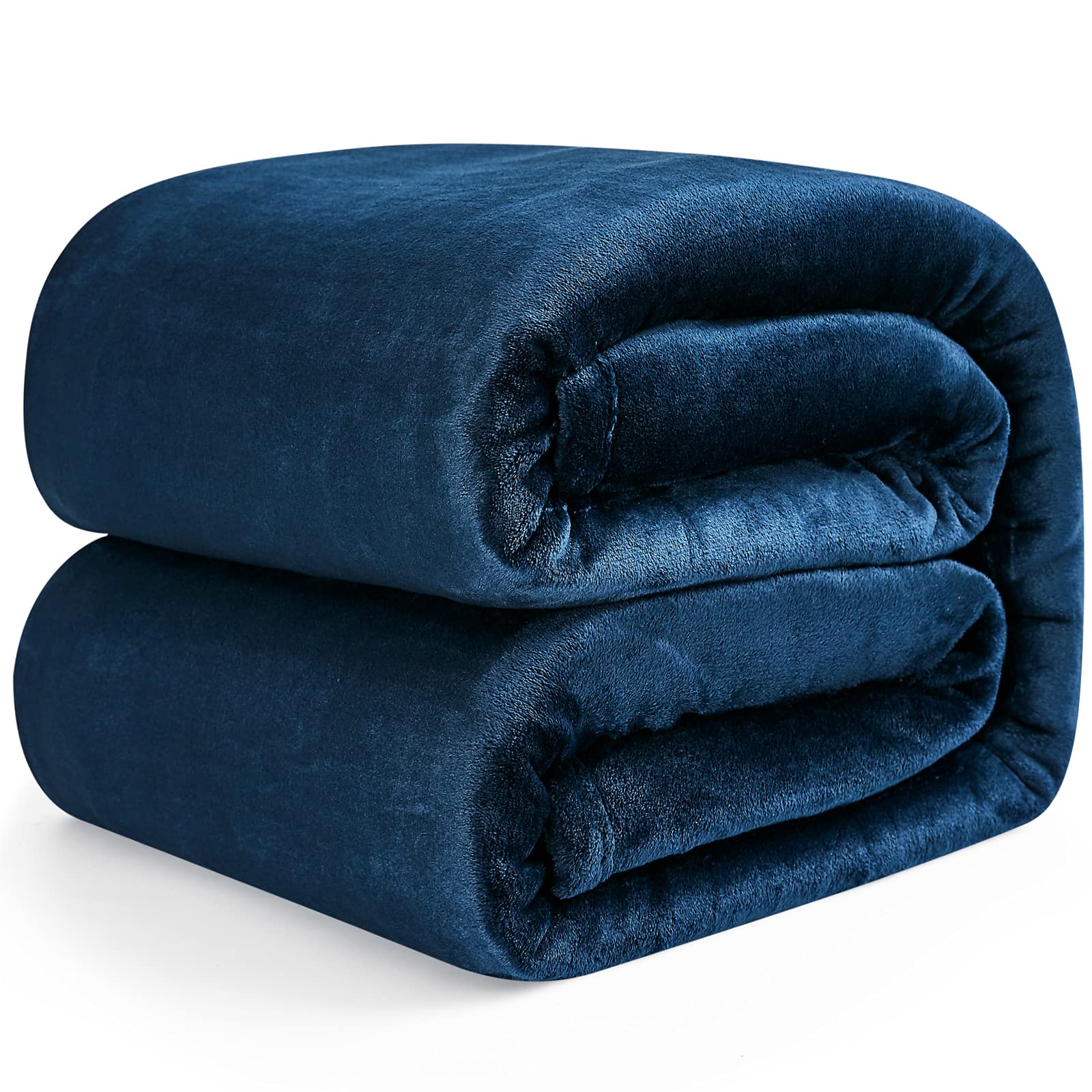 EHEYCIGA Fleece Blanket Navy Throws for Sofas Fluffy Warm Soft Blanket for Bed Settees Armchairs, Fit All Season, Double Size, 150x200cm — image 1