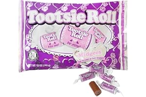 Valentine Purple Tootsie Roll Midgees, 12 Ounce Bag